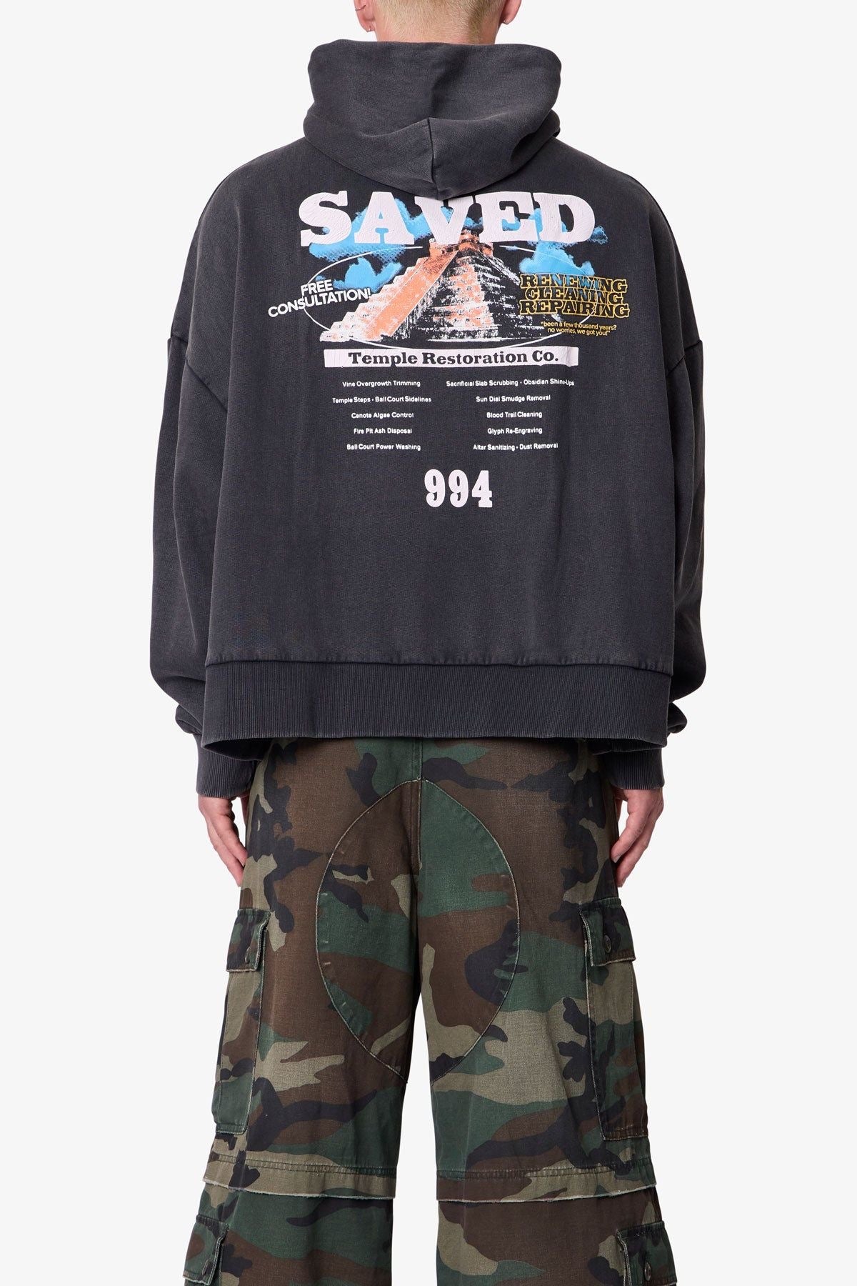 SAVED PRINTED HOODIE MNML