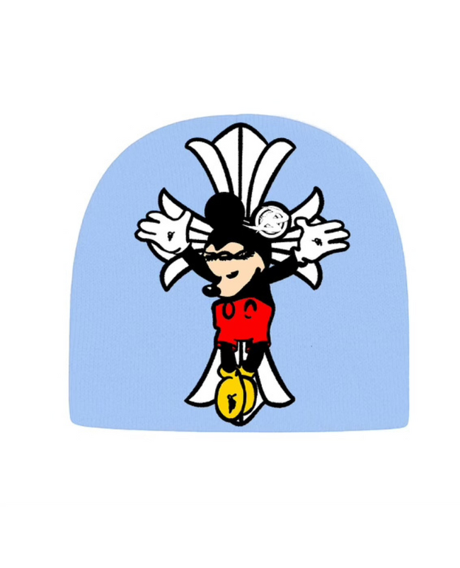 BLUE MICKEY BHROME HEART BEANIE BANCAMP