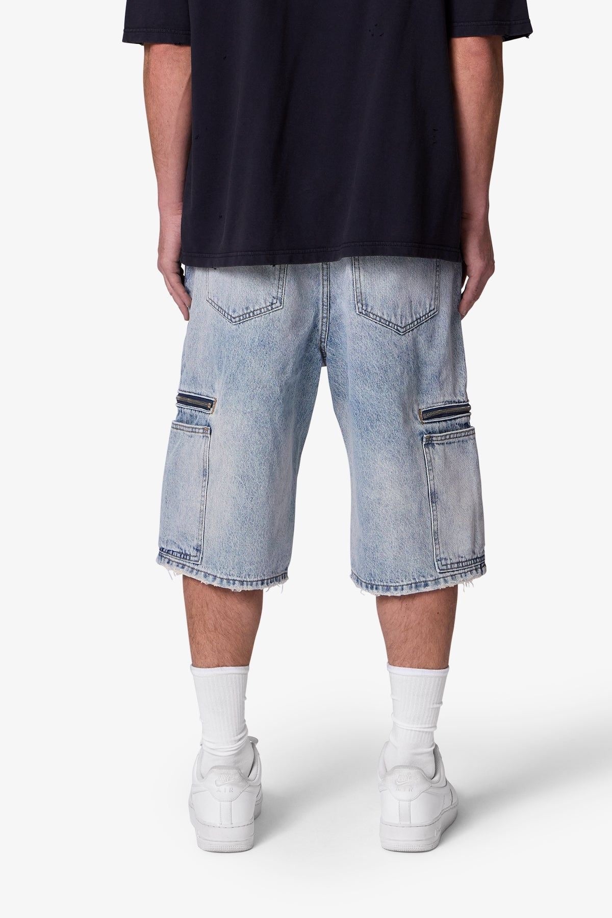 ZIPPER TEETH DENIM SHORT MNML