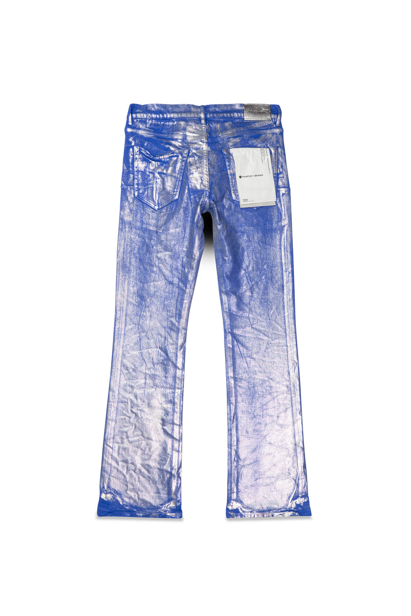 Purple Brand, P004 Flare Jean, Blue, Foil, Back