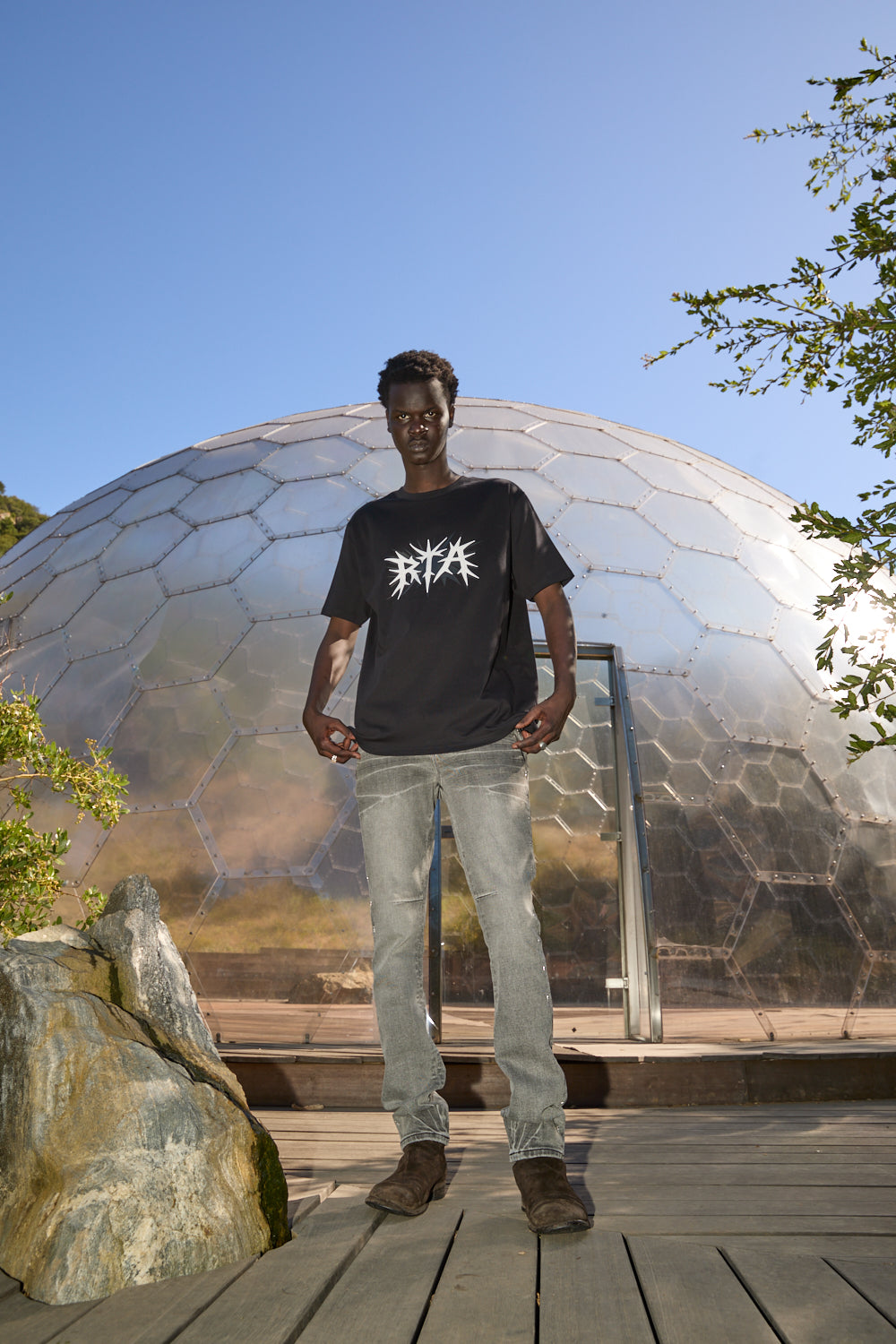 LIAM SLIM FIT TEE BLACK SPIKE RTA