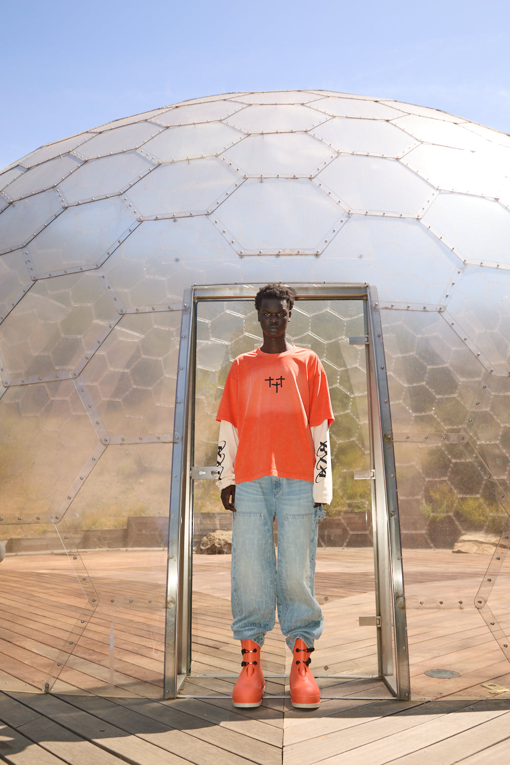 LORIS DOUBLE LAYERED L/S TEE ORANGE PLANETARY RTA