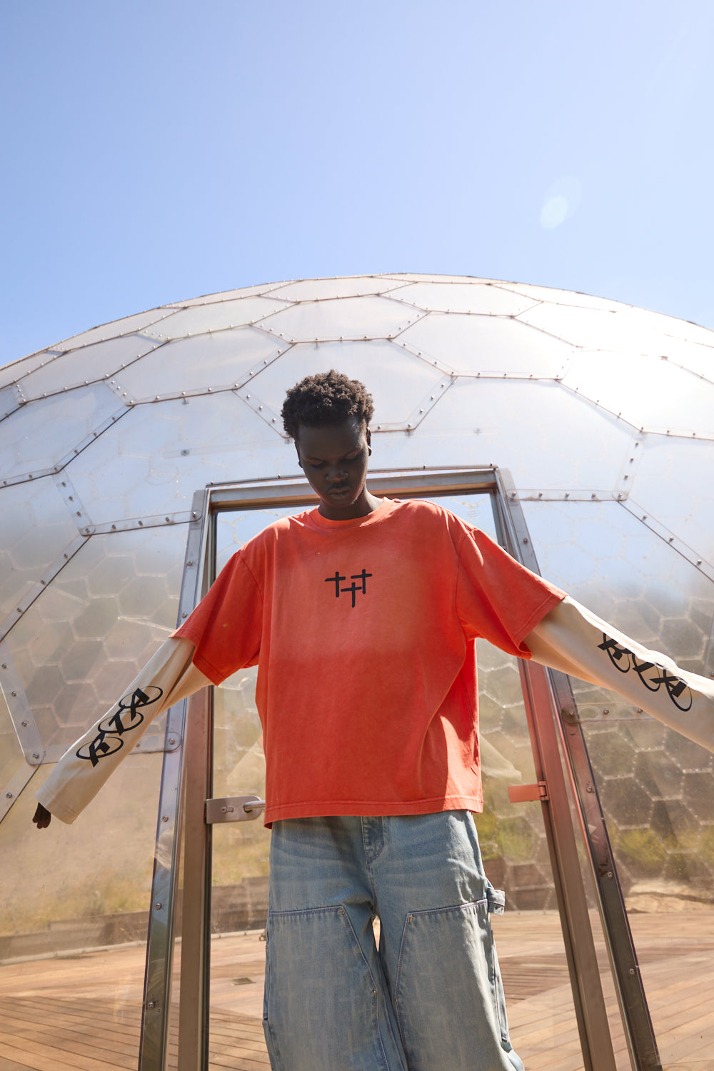 LORIS DOUBLE LAYERED L/S TEE ORANGE PLANETARY RTA